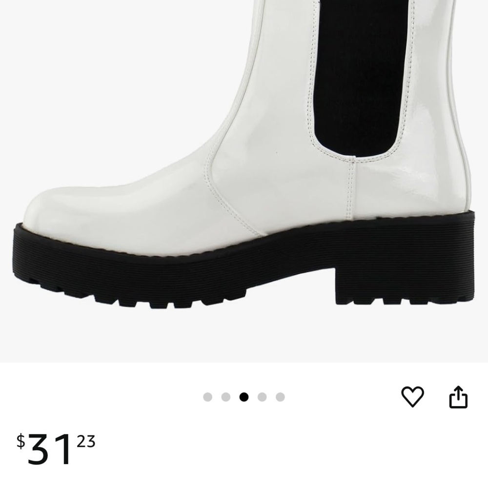 Dirty Laundry White and Black Ankle Boots